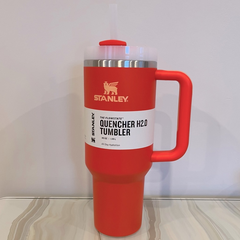 BRAND NEW
40 oz Stanley adventure quencher tumbler
Color: Tigerlilly